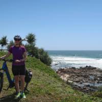 A cyclist on the Tweed Valley Coast | Erin Wileman