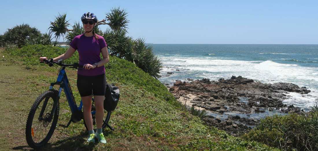 A cyclist on the Tweed Valley Coast | Erin Wileman