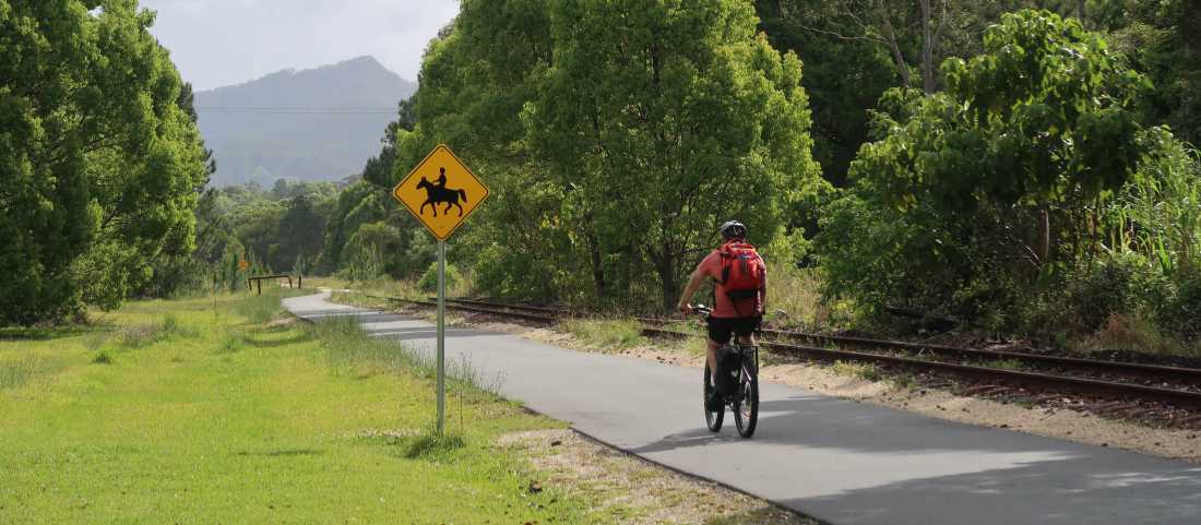 Cyclist on the Northern Rivers Rail Trail | Erin Wileman