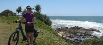 A cyclist on the Tweed Valley Coast | Erin Wileman