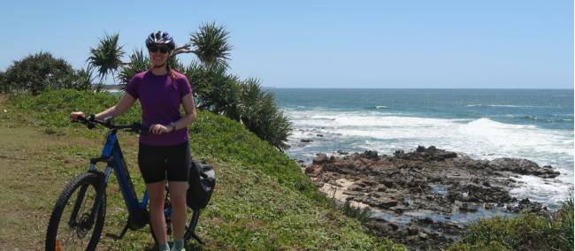 A cyclist on the Tweed Valley Coast | Erin Wileman